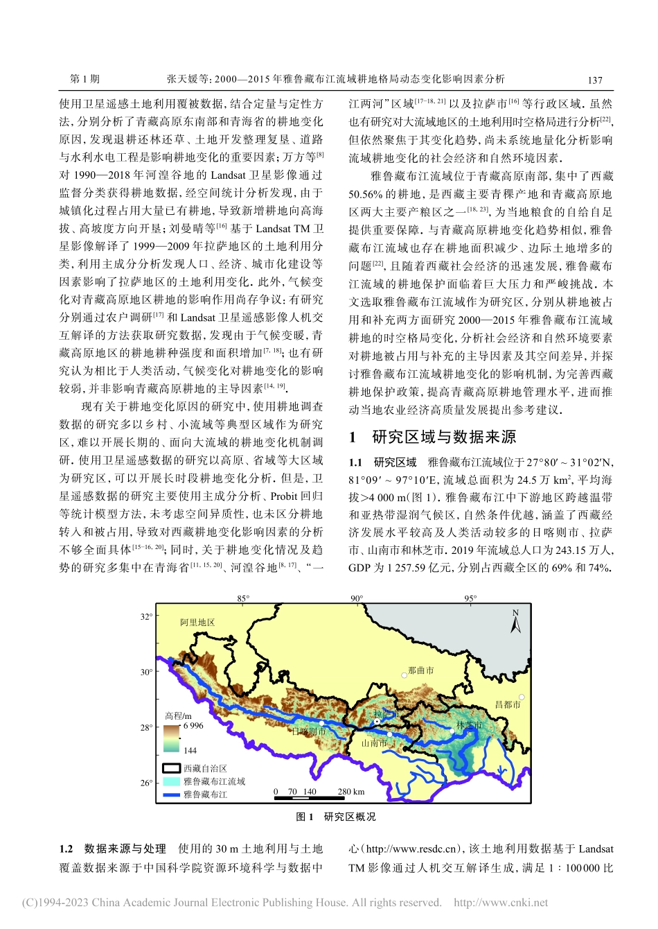 2000-2015年雅鲁藏...地格局动态变化影响因素分析_张天媛.pdf_第2页