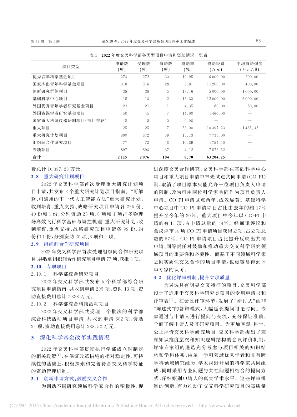 2022年度交叉科学部基金项目评审工作综述_赵宋焘.pdf_第2页