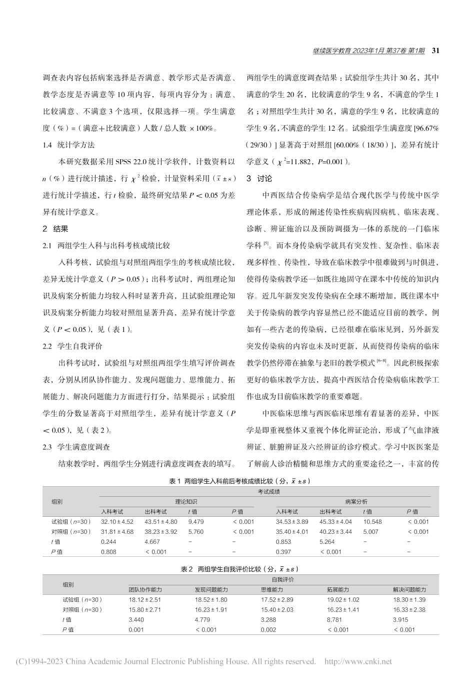PBL联合案例教学法在中西医结合传染病教学中的应用_侯艺鑫.pdf_第3页