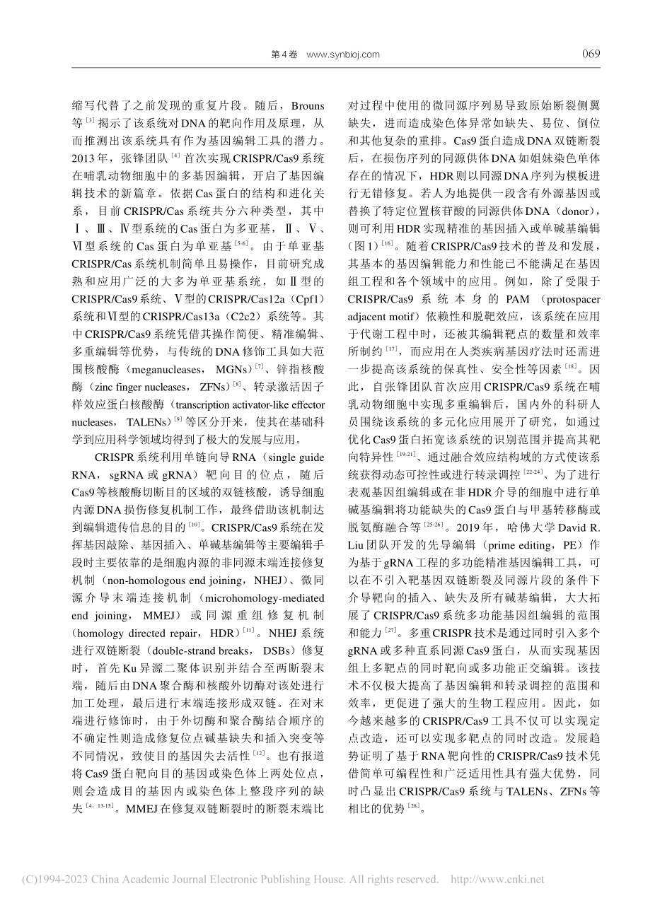 CRISPR_Cas9系统在基因组编辑中的优化与发展_滕小龙.pdf_第3页