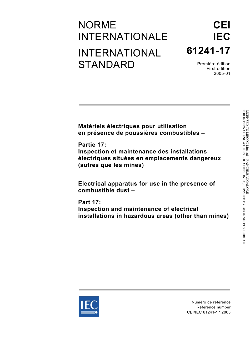 IEC_61241-17-2005.pdf_第1页
