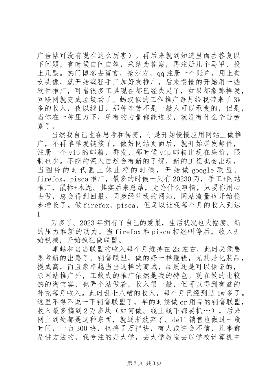 2023年做站三年收入80万的站长经验总结.docx_第2页