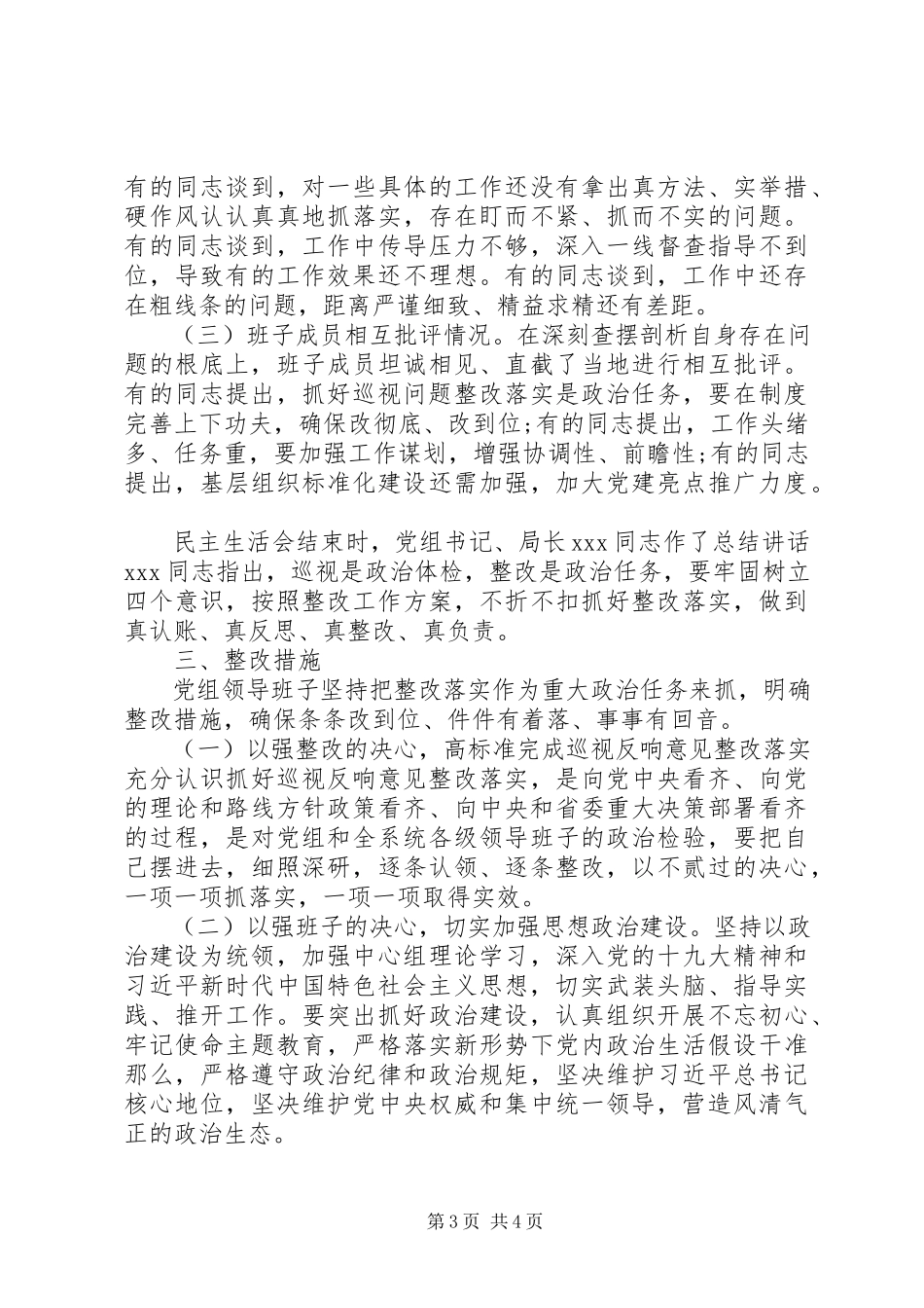 2023年巡视整改专题民主生活会情况报告.docx_第3页