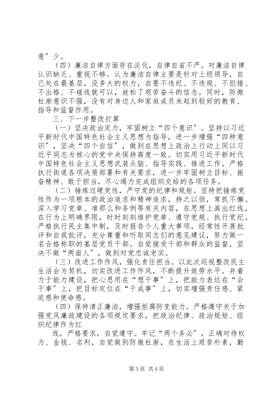 2023年巡察整改落实专题生活会讲话材料.docx_第3页