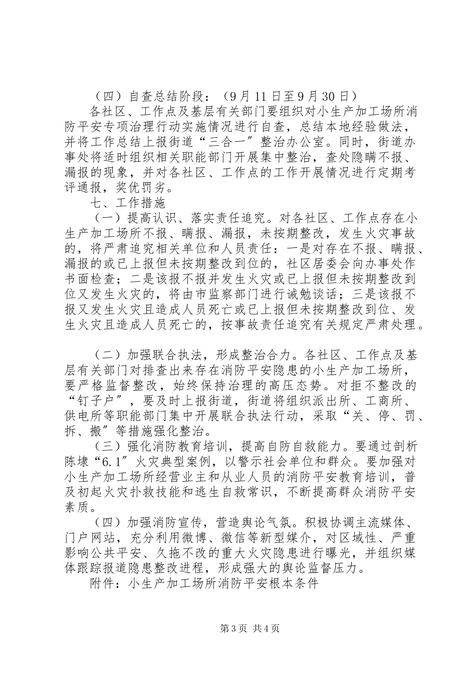 2023年小生产加工场所消防安全专项整治方案.docx_第3页