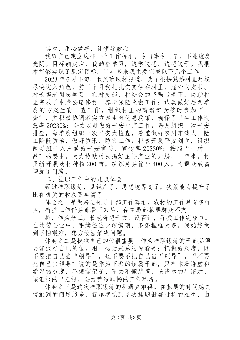 2023年徐忠华挂职干部工作总结材料.docx_第2页