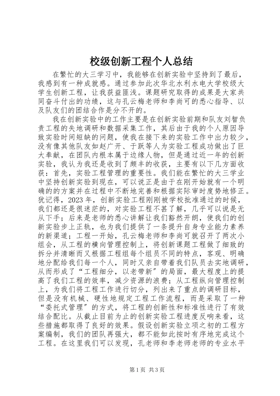 2023年校级创新项目个人总结.docx_第1页