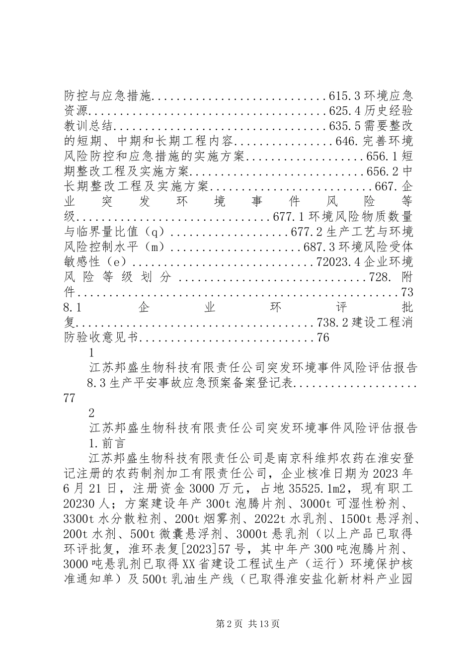 2023年突发环境事件风险评估报告.docx_第2页
