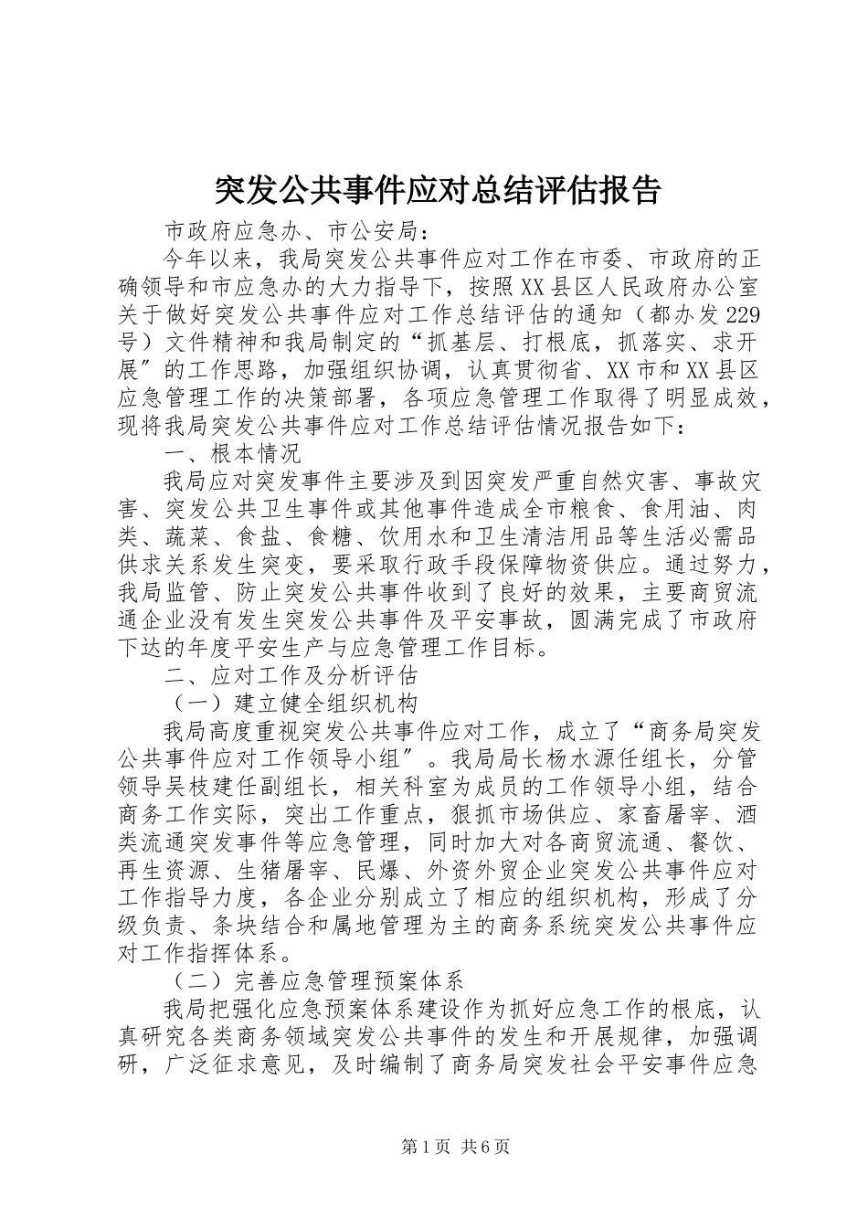 2023年突发公共事件应对总结评估报告.docx_第1页