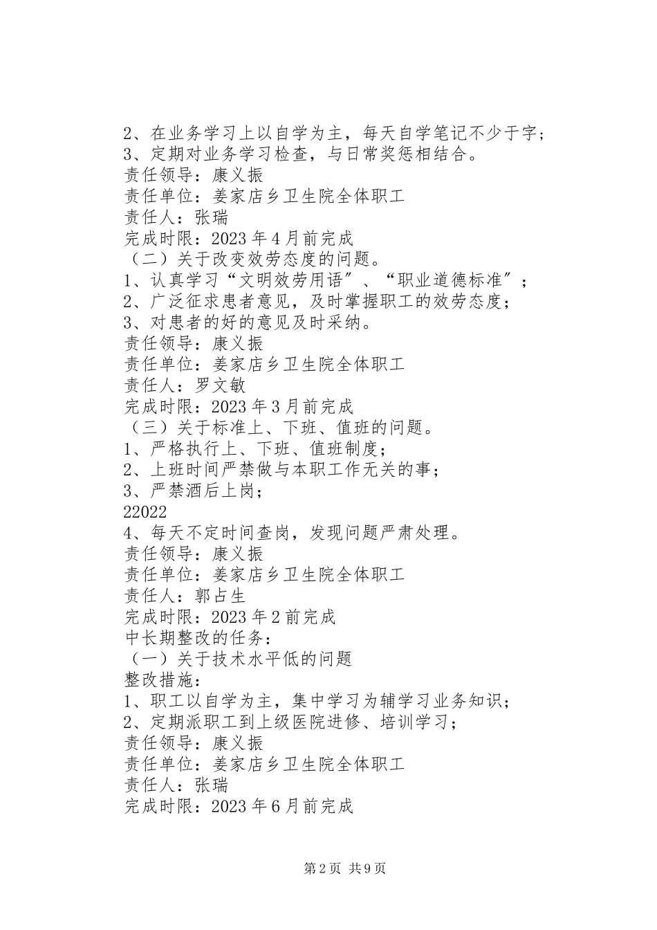 2023年思想作风集中治理整顿整改措施.docx_第2页