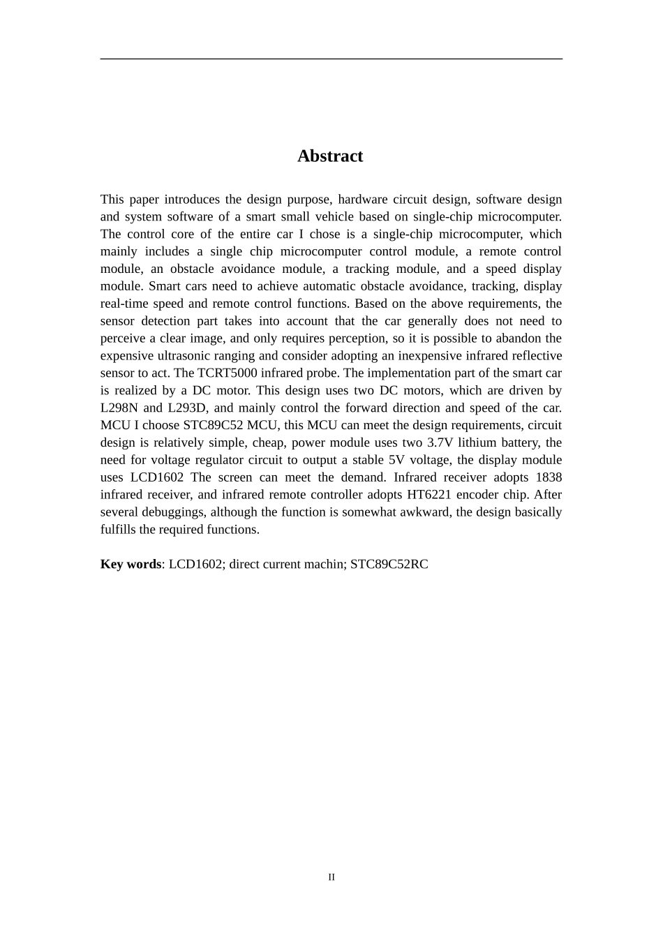 基于单片机的智能小车设计和实现电气自动化专业.doc_第2页