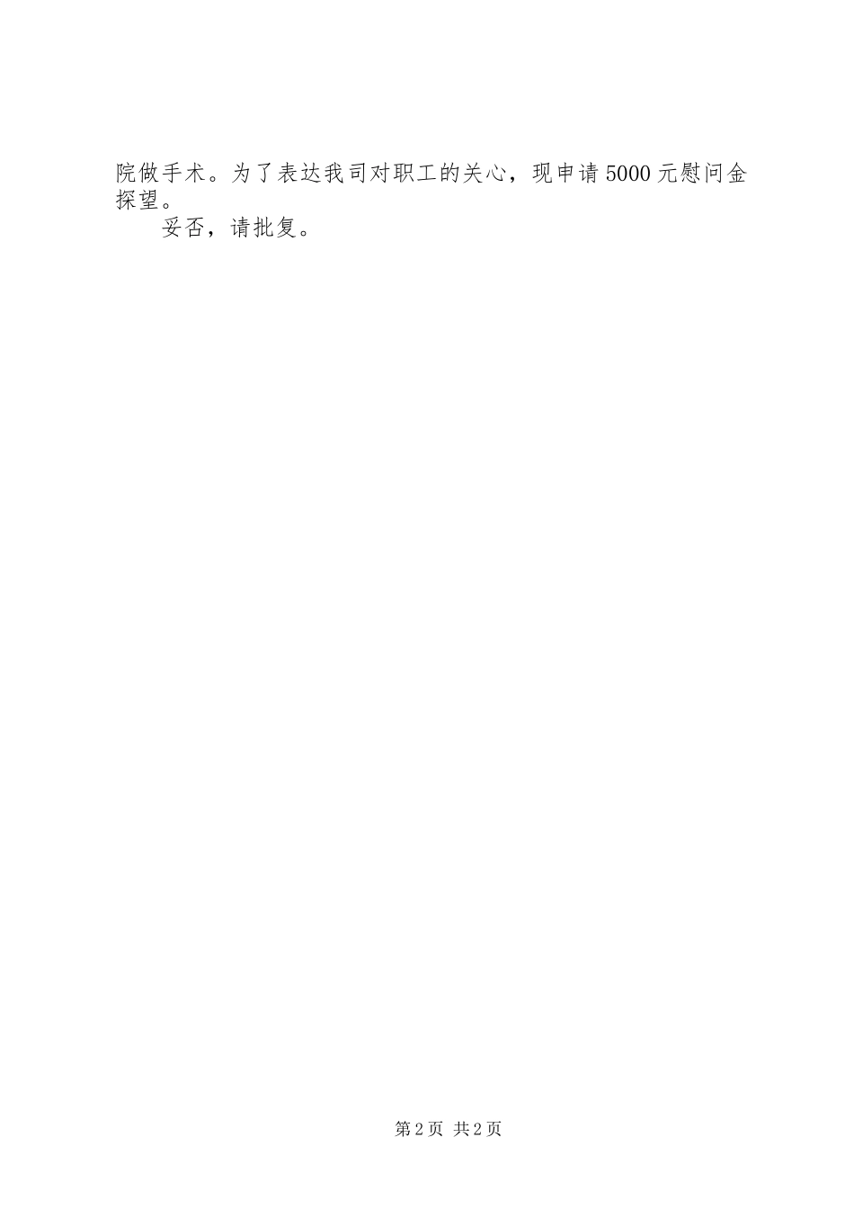 2023年慰问金申请报告.docx_第2页