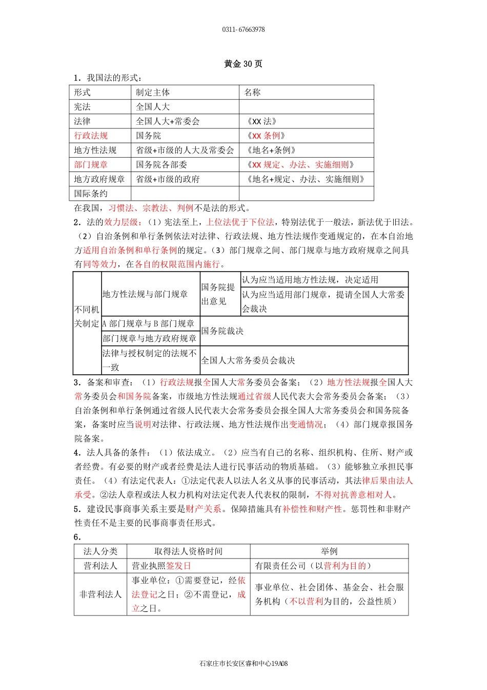 2022一建荣盛-补考-一建法规黄金必背30页.pdf_第1页