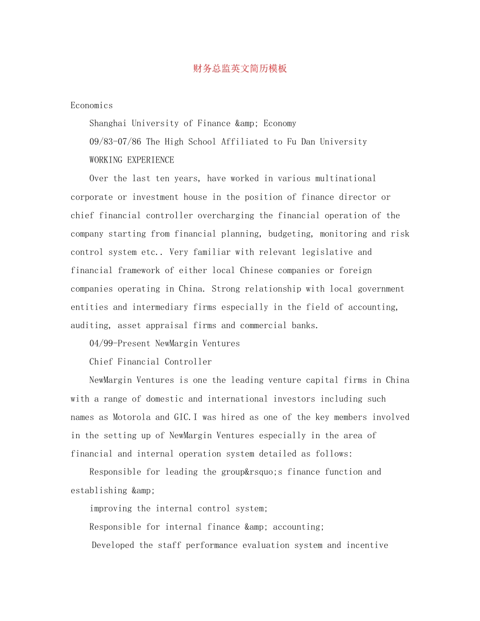 2023年财务总监英文简历模板.docx_第1页