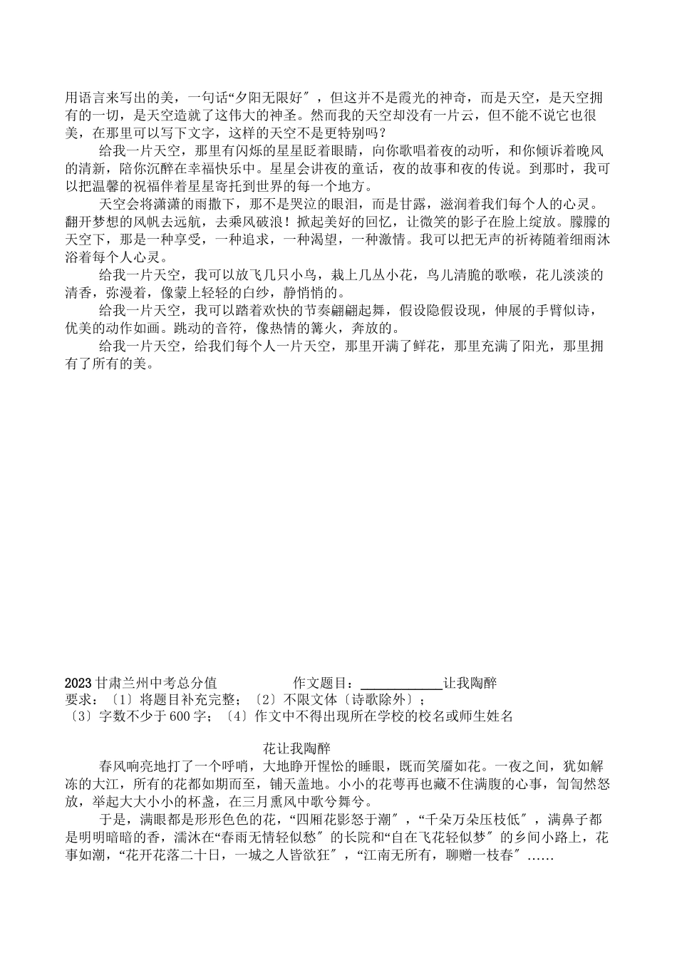 2023年甘肃省兰州市中考满分作文14篇初中语文.docx_第3页