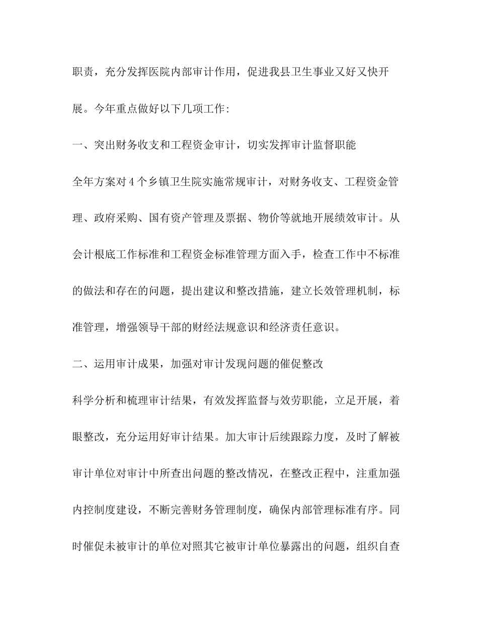 2023年医院内审工作计划范文.docx_第2页