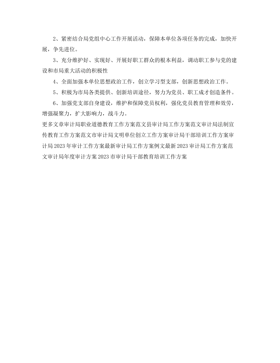2023年市审计局度工作计划范文.docx_第2页