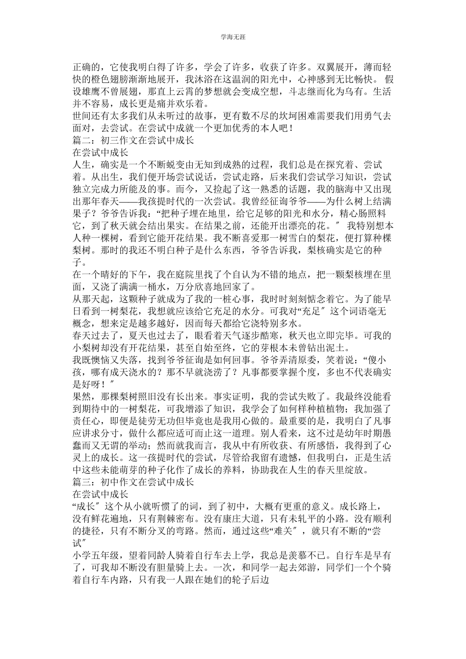 2023年那是一次勇敢的尝试作文500字.docx_第2页