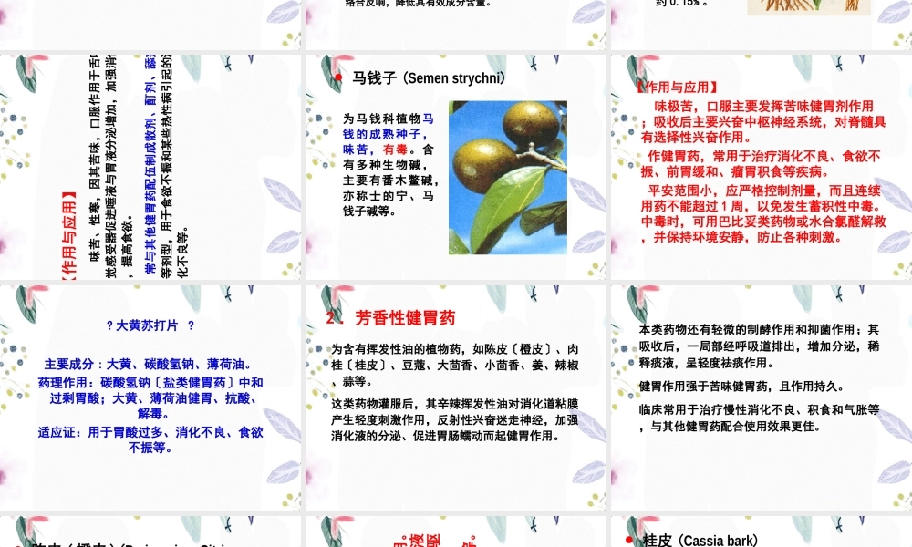 2023年作用于消化系统的药物（教学课件）.ppt