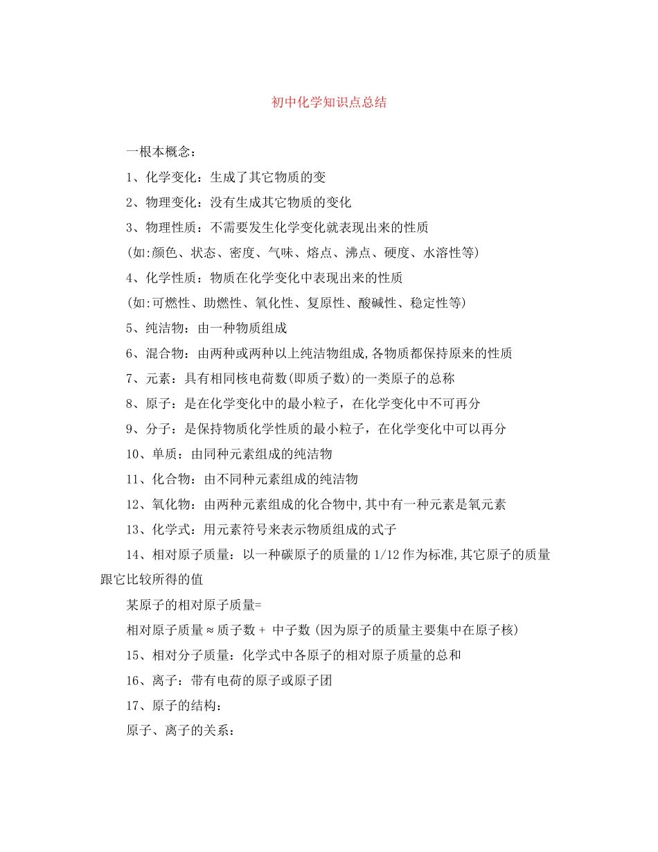 2023年初中化学知识点总结2范文.docx_第1页