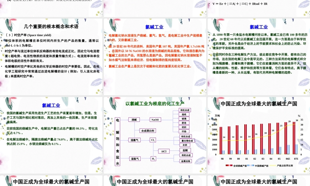 2023年无机物电解工业（教学课件）.ppt