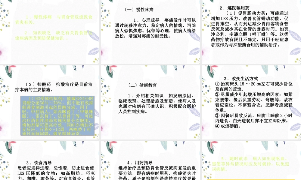 2023年第二节 胃食管反流病病人的护理（教学课件）.ppt