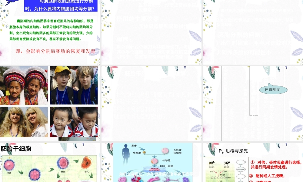 2023年胚胎工程的应用及前景原创（教学课件）.ppt