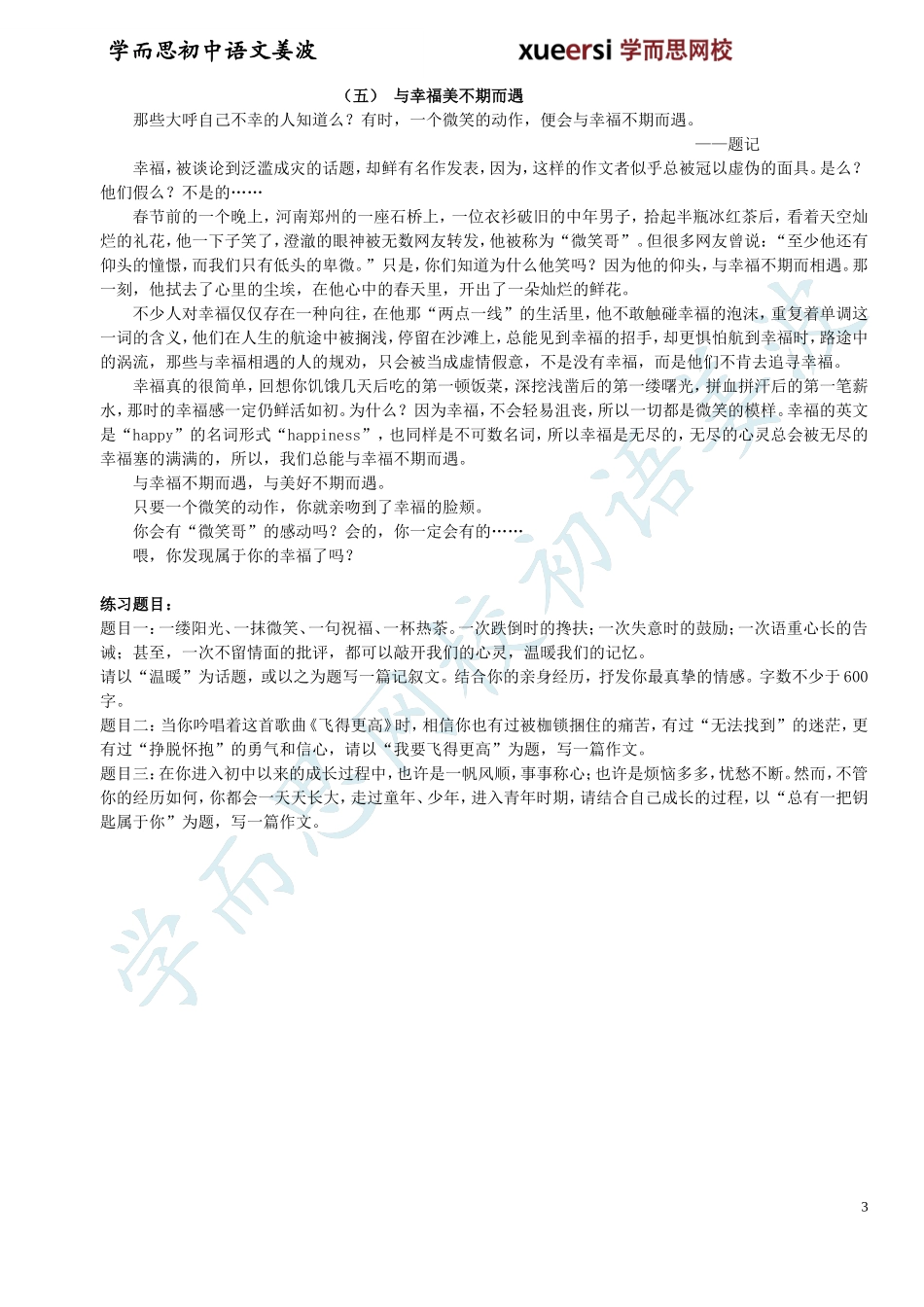 第28讲：作文：如何写好开头和结尾作业.doc_第3页