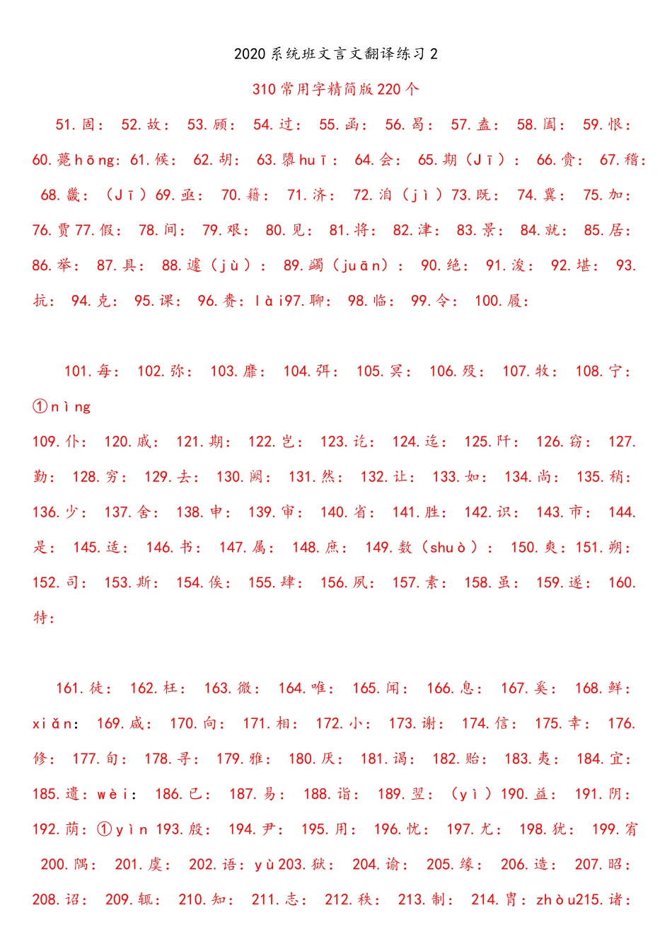 2020系统班文言文翻译练习2.docx_第1页