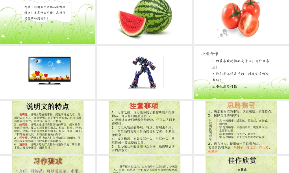 5第五单元习作介绍一种事物2.ppt