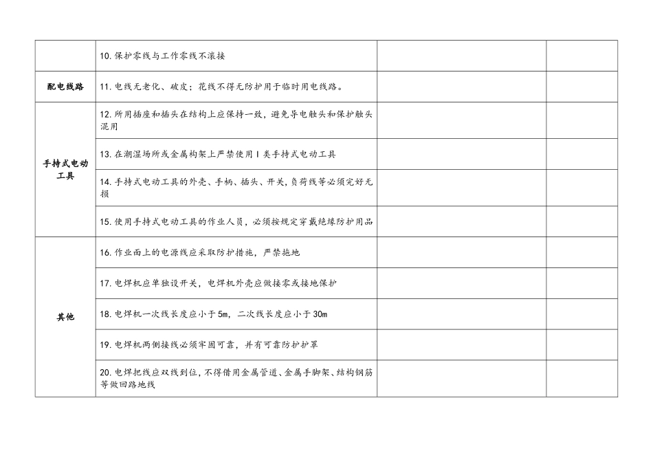 附件3：临时用电专项安全检查表.doc_第2页