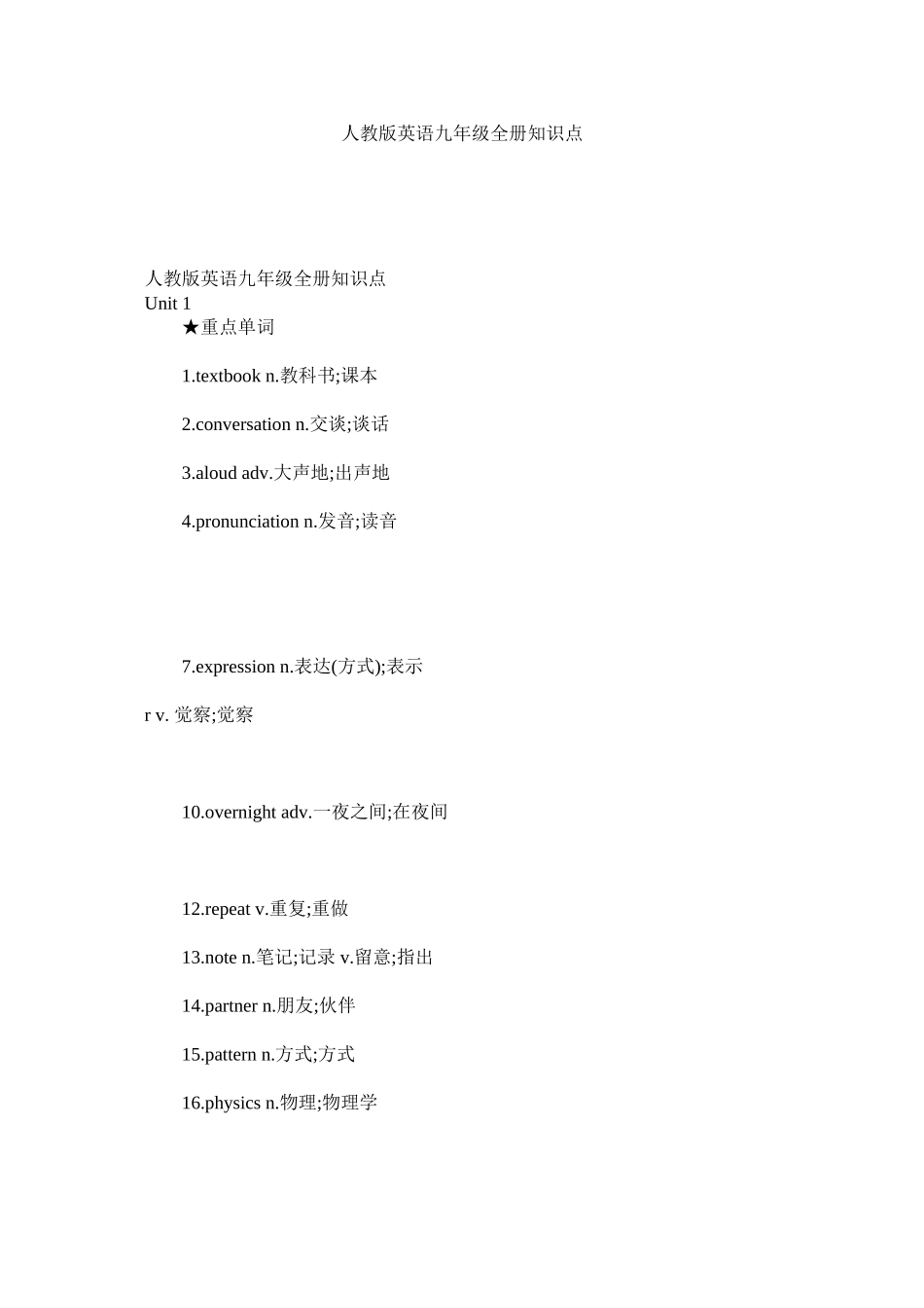 2023年人教版英语九年级全册知识点参考.docx_第1页