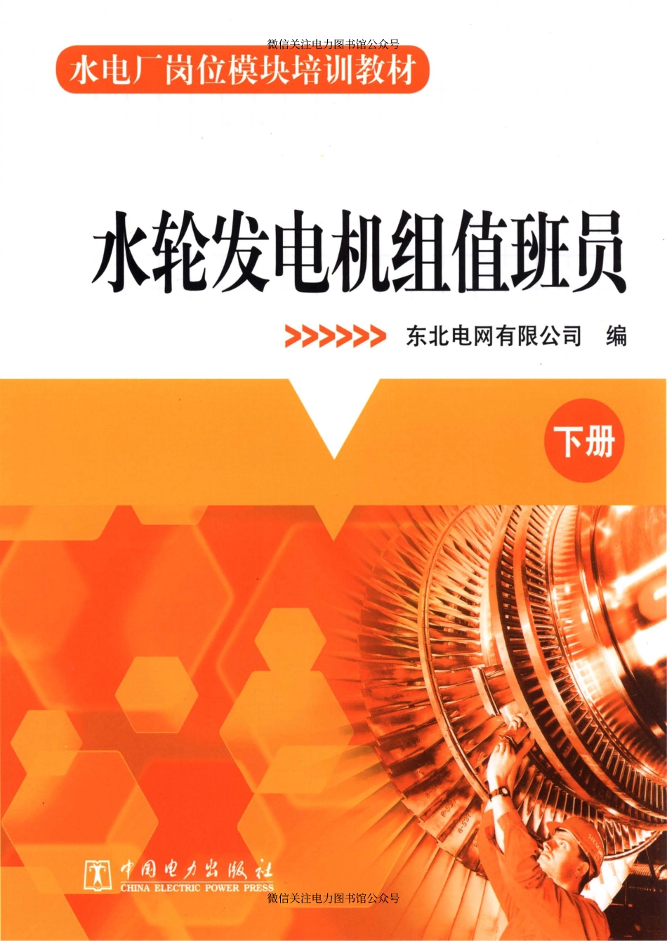 水电厂岗位模块培训教材 水轮发电机组值班员 下册 东北电网有限公司 编 2013年版.pdf_第1页