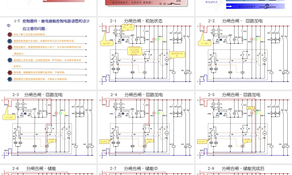 10KV开关柜二次原理图详解.ppt