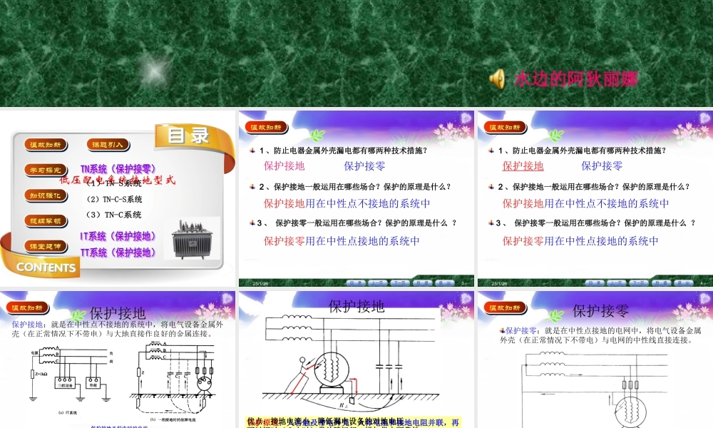 TN系统（保护接零）、IT系统（保护接地）、TT系统（保护接地）低压配电系统接地型式.ppt