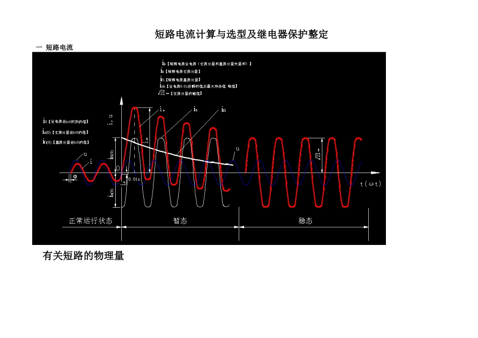 短路电流计算与选型及继电保护整定.doc_第1页