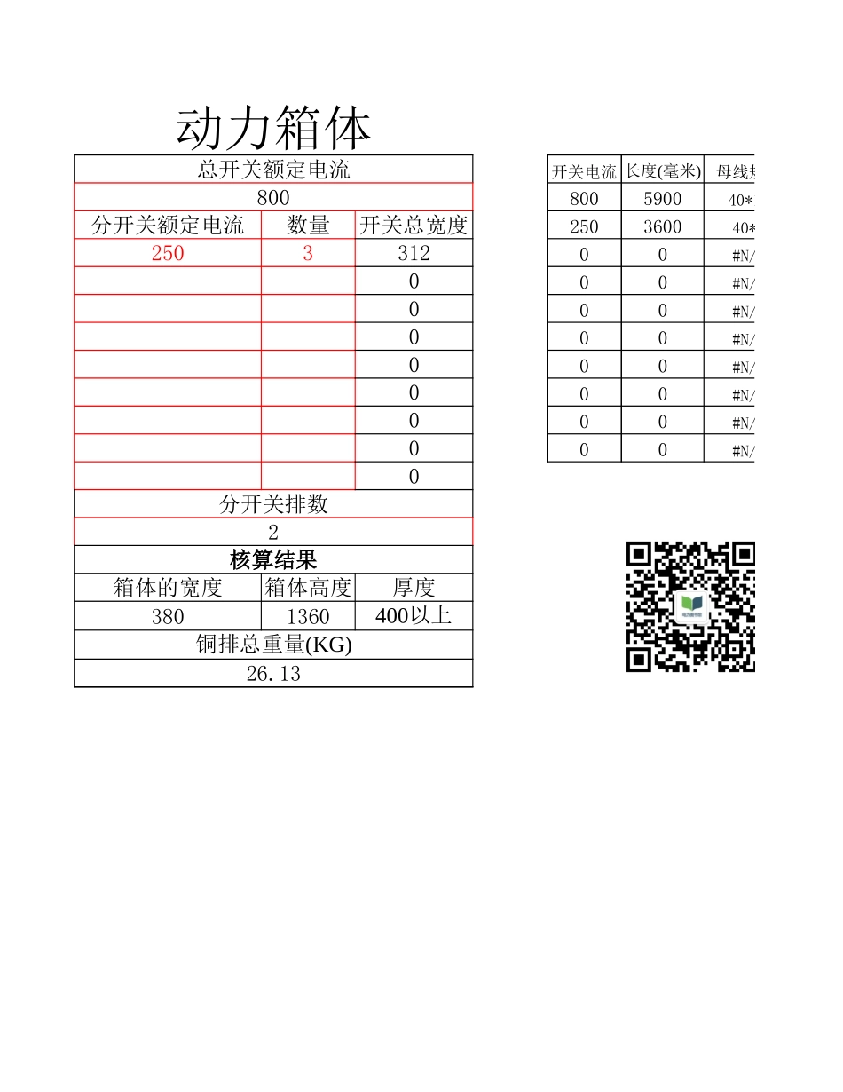 箱体尺寸自动计算表.xls_第2页
