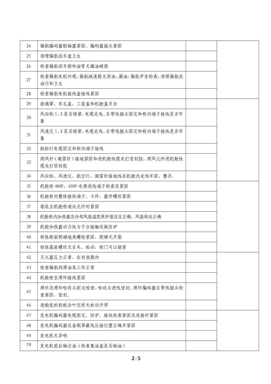 风电机组试运行检查表.doc_第2页