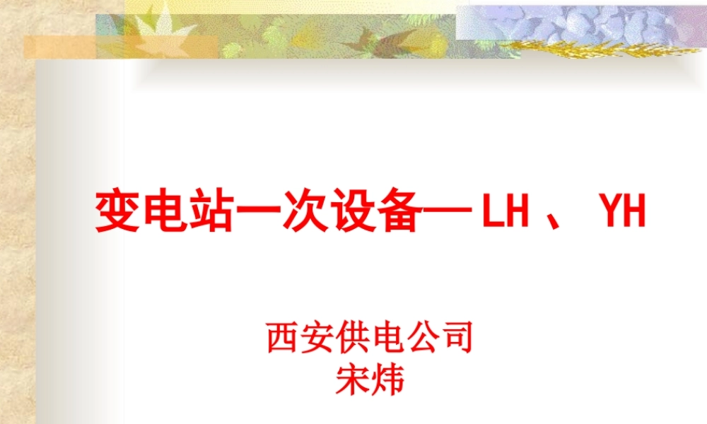 变电站一次设备（电压互感器和电流互感器）.ppt