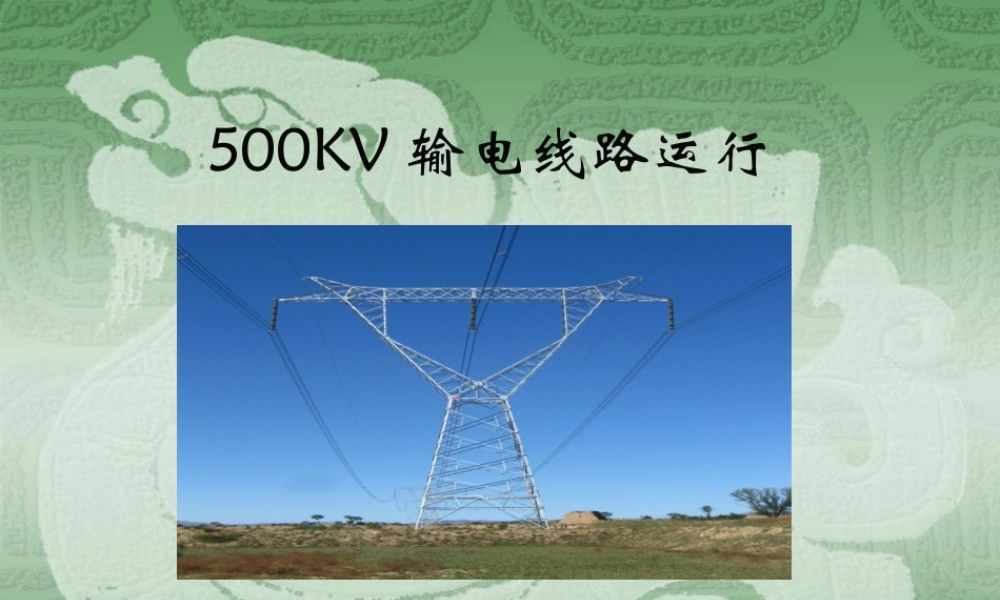 国家电网 500KV输电线路运行.ppt