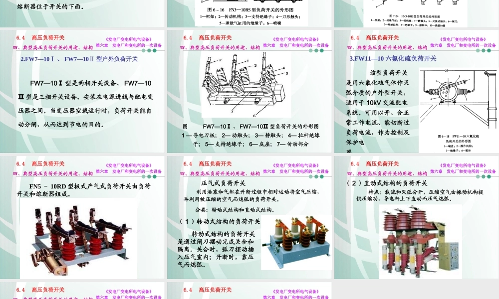 国家电网 发电厂和变电所的一次设备 负荷开关知识培训课件.ppt