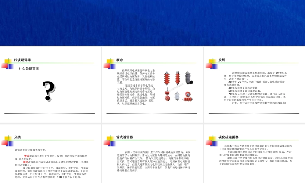 国家电网 变电站一次设备 避雷器技术培训课件.ppt