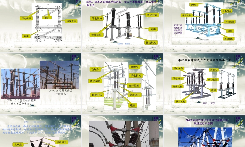 国家电网 变电一次设备 隔离开关知识培训手册.ppt