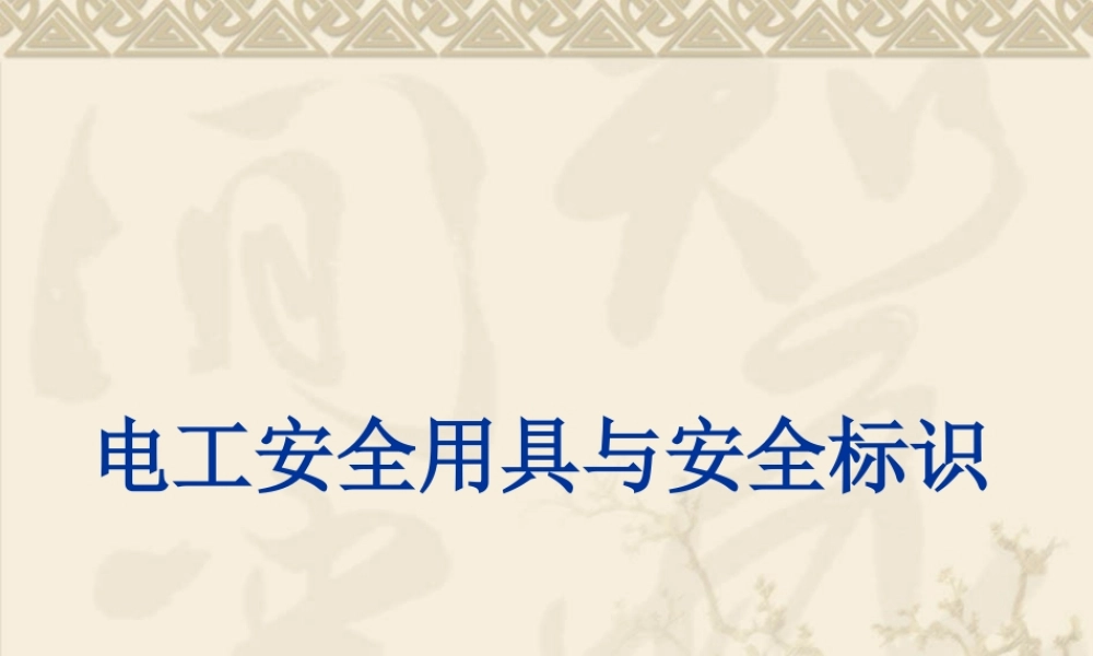 电工安全用具与安全标识.ppt