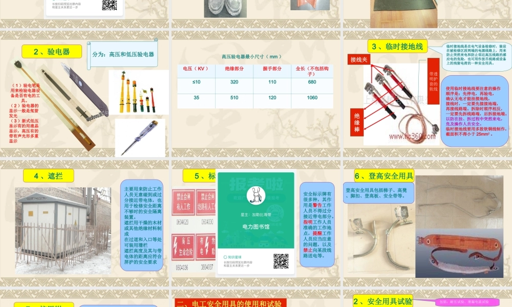 电工安全用具与安全标识.ppt