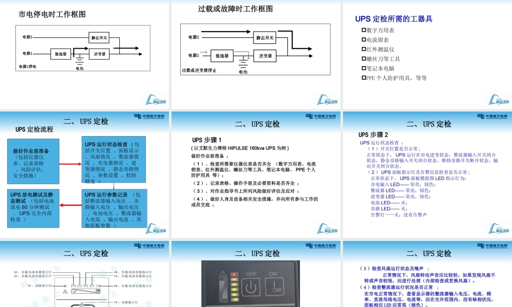 调度自动化系统UPS和蓄电池定检课程.pptx