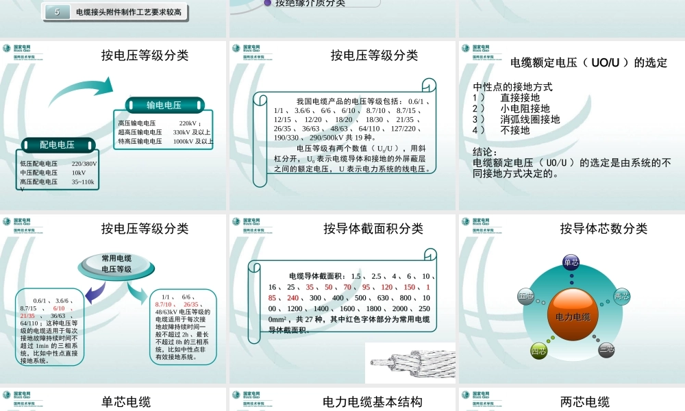 国家电网 优秀人才专家编写培训教材 电力电缆知识与试验技术.ppt