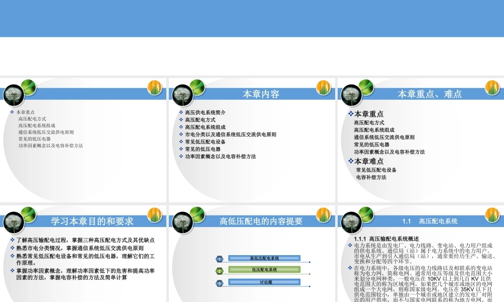 高低压配电系统基础知识.ppt