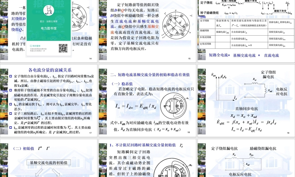 同步发电机突然三相短路分析.ppt