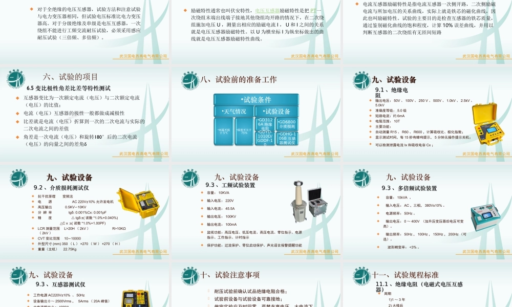 国电西高所 互感器常规试验培训手册.ppt